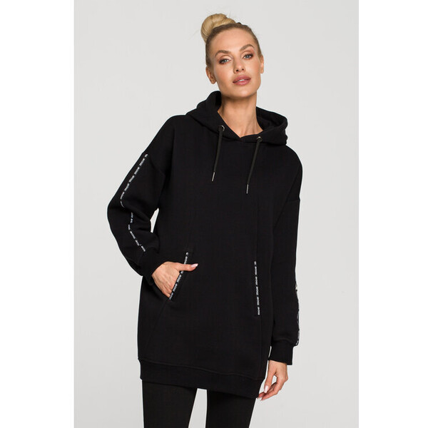 Made of Emotion Bluza M696 Czarny Active Fit