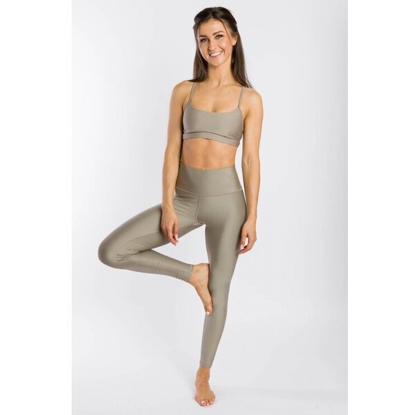 Alo Yoga Legginsy High-Waist Airlift Beżowy Active Fit