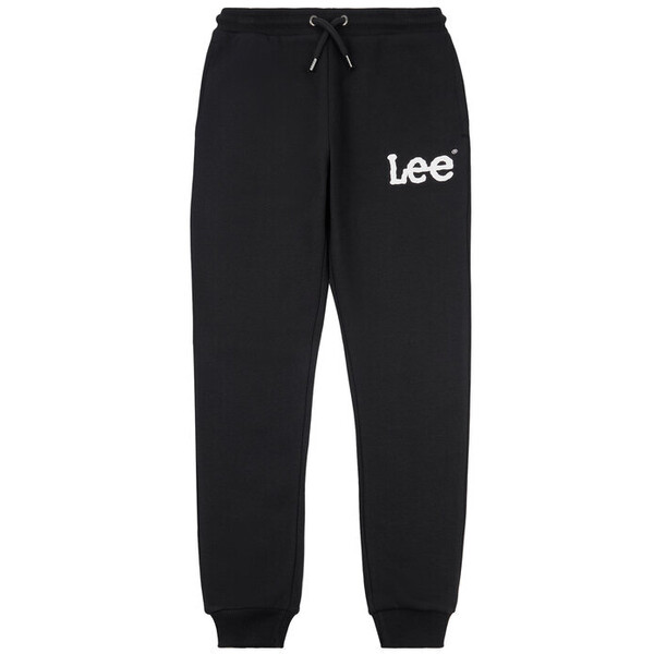 Lee Spodnie dresowe Wobbly Graphic LEE0011 Czarny Regular Fit