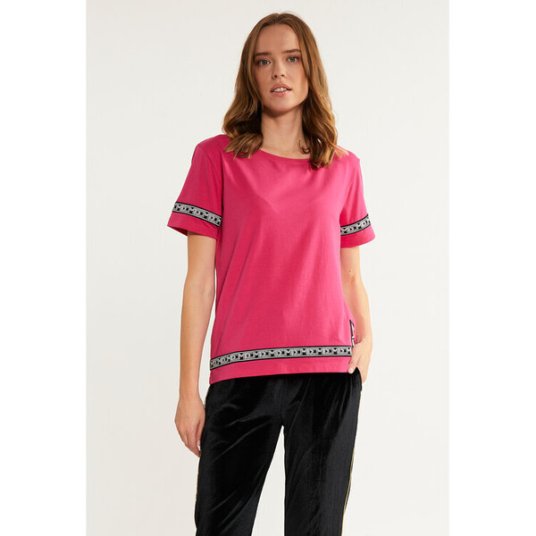 Monnari T-Shirt TSH0040-K004 Różowy Regular Fit