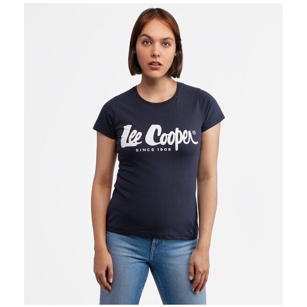 Lee Cooper T-Shirt LOGAN3 Granatowy Regular Fit