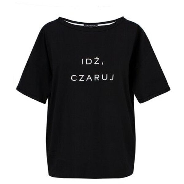 HEXELINE T-Shirt 0166/B1 Czarny Oversize