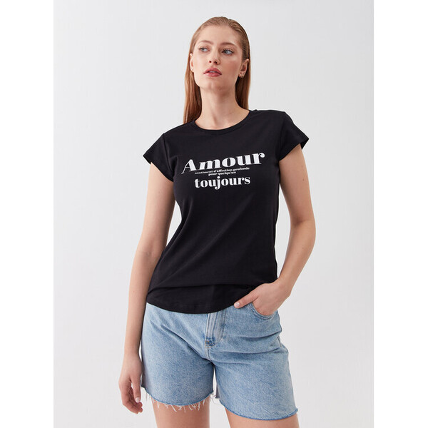 Zadig&Voltaire T-Shirt Skinny Amour Toujours JWTS01510 Czarny Regular Fit