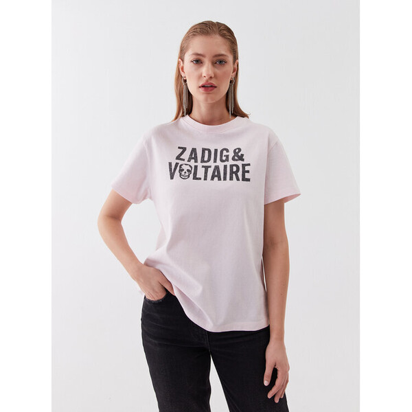 Zadig&Voltaire T-Shirt Omma JWTS01508 Różowy Relaxed Fit