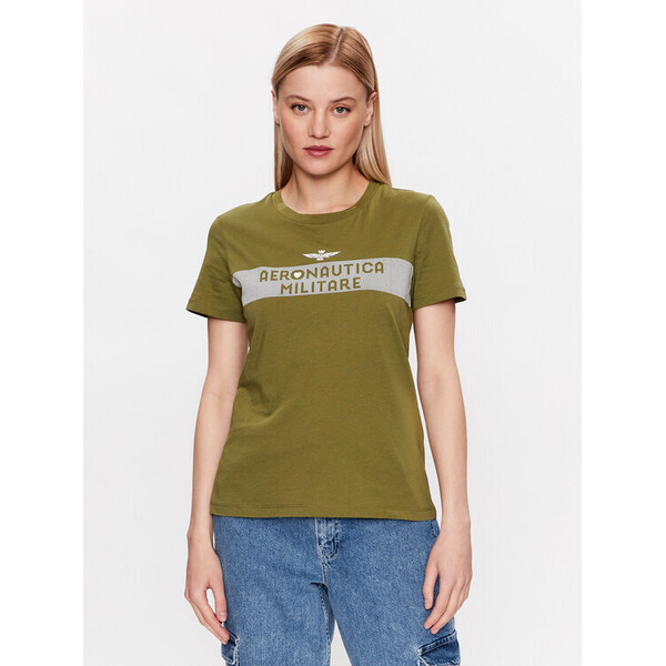Aeronautica Militare T-Shirt 231TS2101DJ510 Zielony Regular Fit
