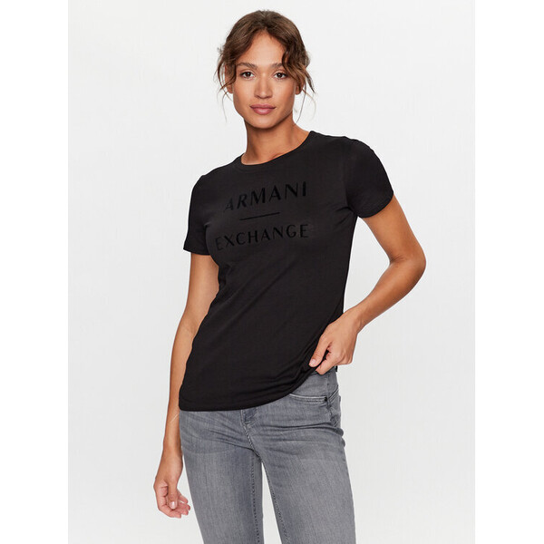 Armani Exchange T-Shirt 6RYT47 YJ3RZ 1200 Czarny Regular Fit