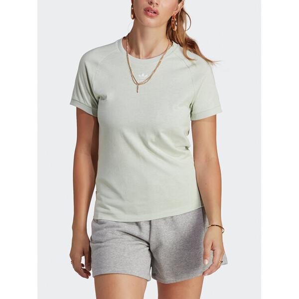 adidas T-Shirt Essentials+ Made with Hemp T-Shirt HA7151 Zielony Slim Fit