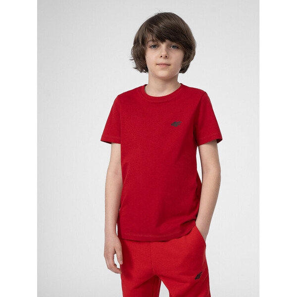 T-Shirt 4FJSS23TTSHM291 Czerwony Regular Fit