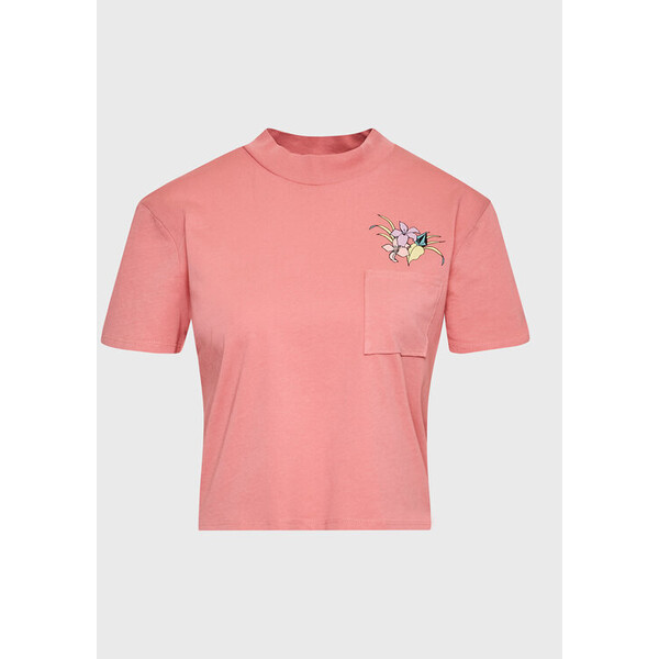 Volcom T-Shirt Pocket Dial B3512301 Różowy Cropped Fit