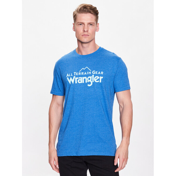 Wrangler T-Shirt Logo Tee WC5FGE47G 112335672 Niebieski Regular Fit