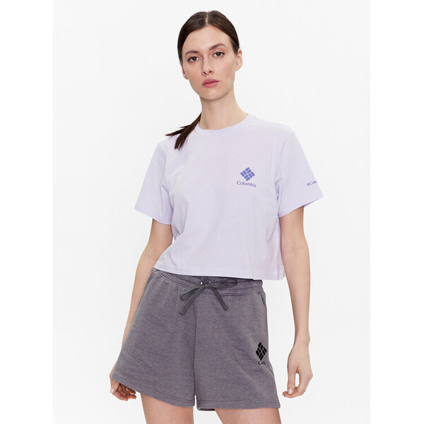 Columbia T-Shirt North Casades 1930051 Fioletowy Cropped Fit