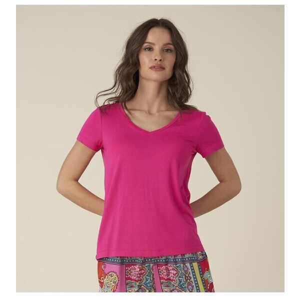 Unico T-Shirt BASIC Pink Różowy Regular Fit