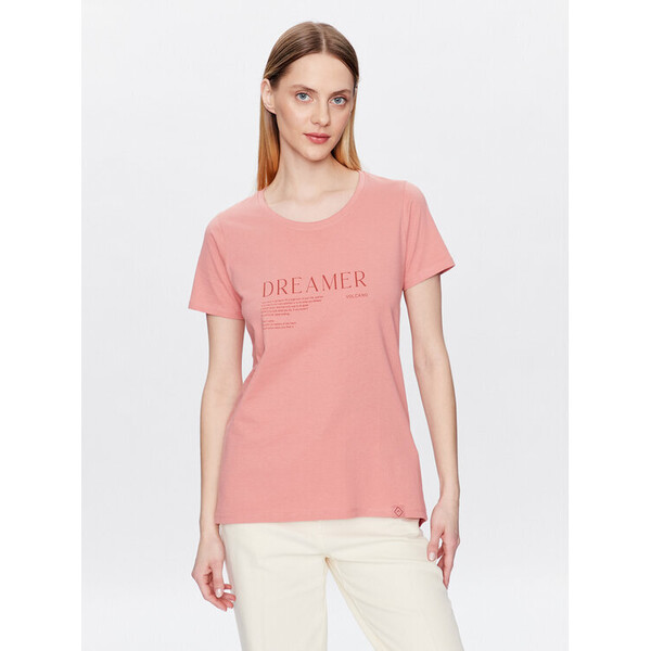 Volcano T-Shirt T-Felicja L02140-S23 Różowy Regular Fit