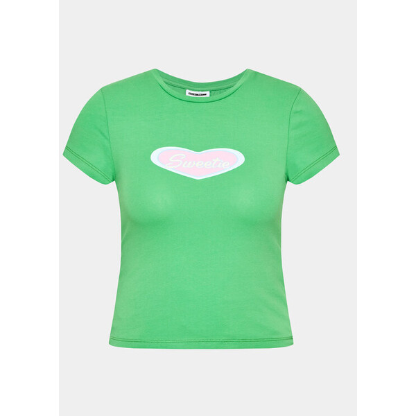 Noisy May T-Shirt Molly 27027712 Zielony Cropped Fit