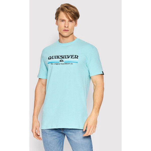 Quiksilver T-Shirt Lined Up EQYZT06657 Niebieski Regular Fit