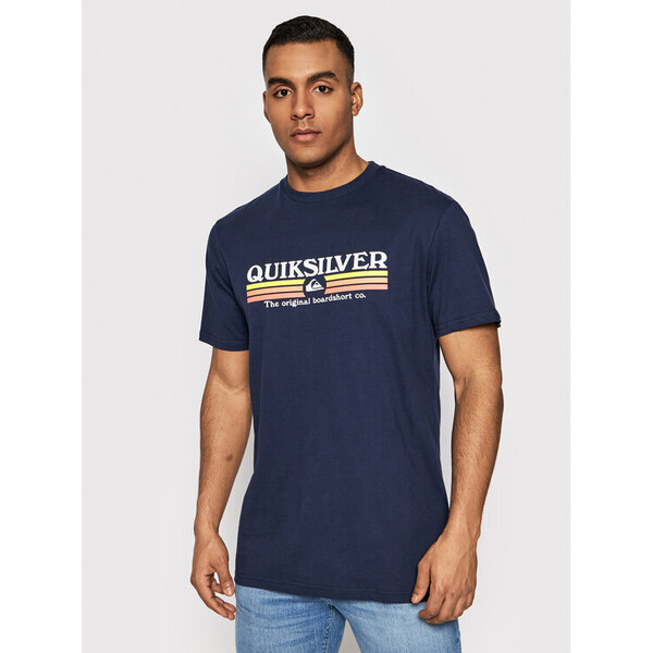 Quiksilver T-Shirt Lined Up EQYZT06657 Granatowy Regular Fit