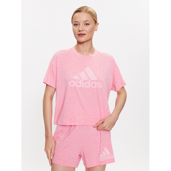 adidas T-Shirt Future Icons Winners T-Shirt IC0496 Różowy Loose Fit