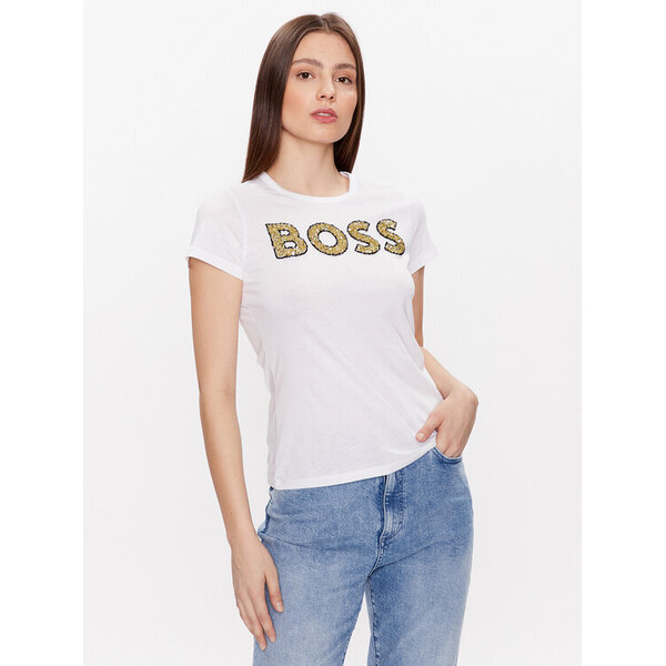 Boss T-Shirt 50484646 Biały Slim Fit