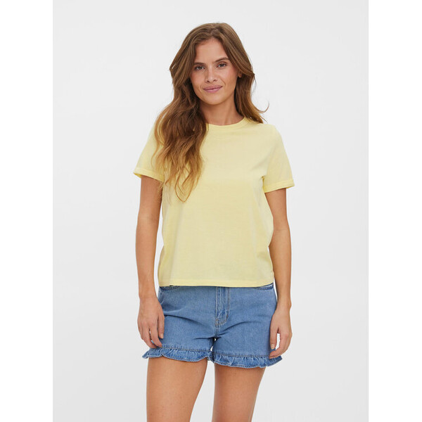 Vero Moda T-Shirt Paula 10243889 Żółty Regular Fit
