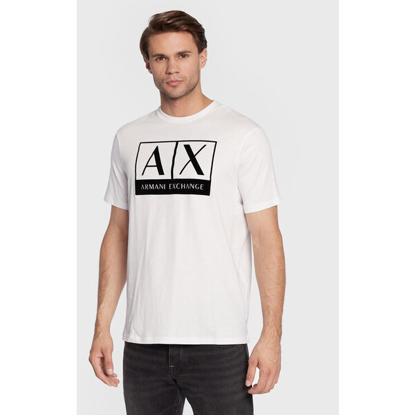 Armani Exchange T-Shirt 6LZTKE ZJ8EZ 1100 Biały Regular Fit