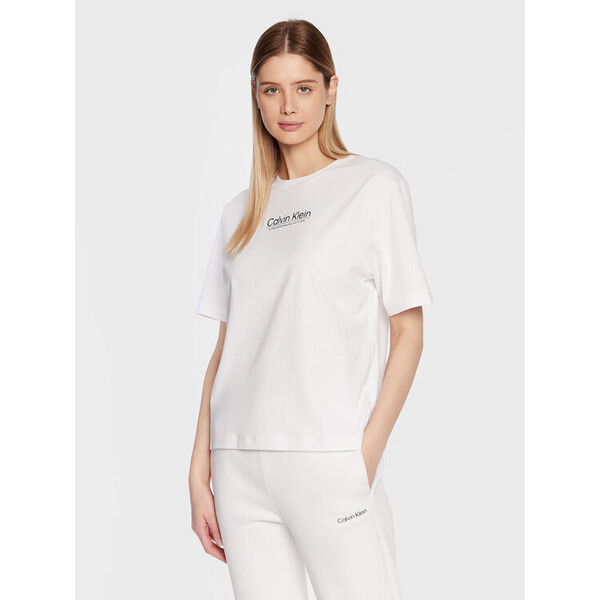 Calvin Klein T-Shirt Coordinates Logo Graphic K20K204996 Biały Regular Fit