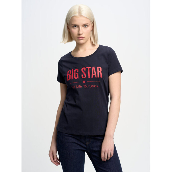 BIG STAR T-Shirt brunona_403 Granatowy Basic Fit