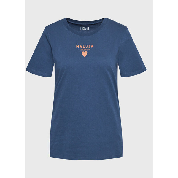 Maloja T-Shirt Planbellm 34405-1-8581 Granatowy Regular Fit