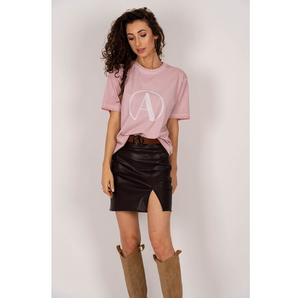 ANGELL T-Shirt VINTAGE Różowy Regular Fit