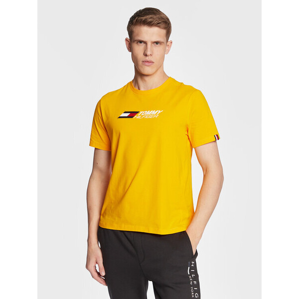 Tommy Hilfiger T-Shirt Essentials Big Logo MW0MW27933 Żółty Regular Fit