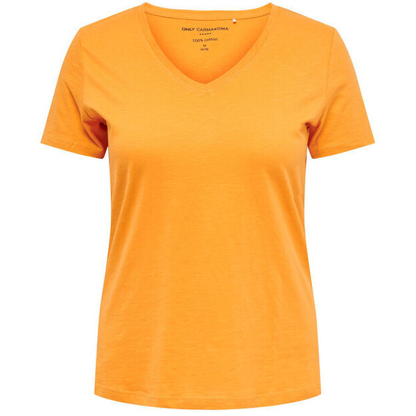 ONLY Carmakoma T-Shirt 15285965 Pomarańczowy Regular Fit