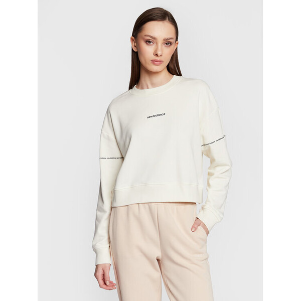 New Balance Bluza Essentials Winter WT23517 Biały Relaxed Fit
