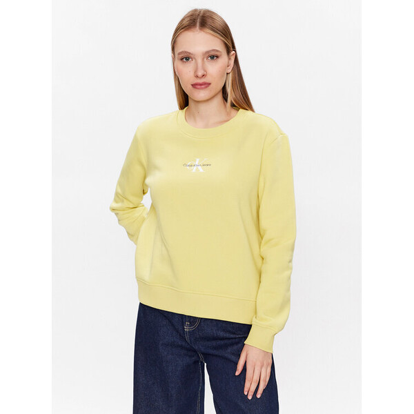 Calvin Klein Jeans Bluza J20J221339 Żółty Regular Fit