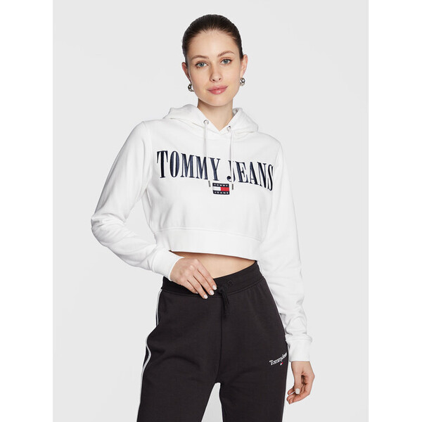 Tommy Jeans Bluza Archive DW0DW14927 Biały Cropped Fit