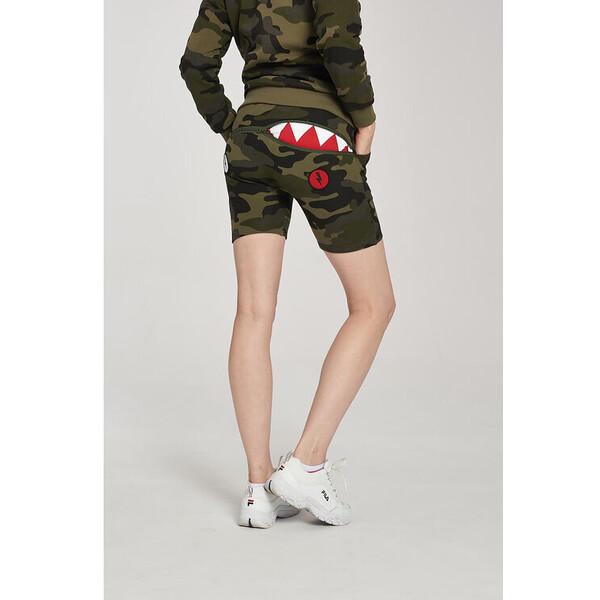 Zombie Dash Szorty materiałowe Hungry Shorts Camo Military Khaki Regular Fit