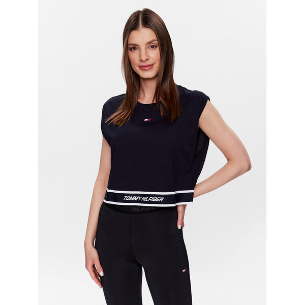 Tommy Hilfiger Top S10S101679 Granatowy Relaxed Fit