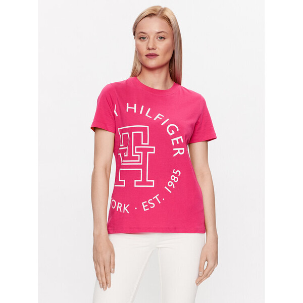 Tommy Hilfiger T-Shirt WW0WW40051 Różowy Regular Fit