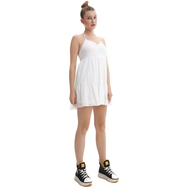 Cropp Luźna biała sukienka 1455S-00X