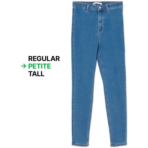 Cropp Niebieskie jeansy skinny PETITE 3310W-55M