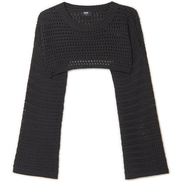 Cropp Krótki czarny sweter 2151S-99X