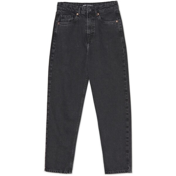 Cropp Ciemnoszare jeansy mom 3286W-99J