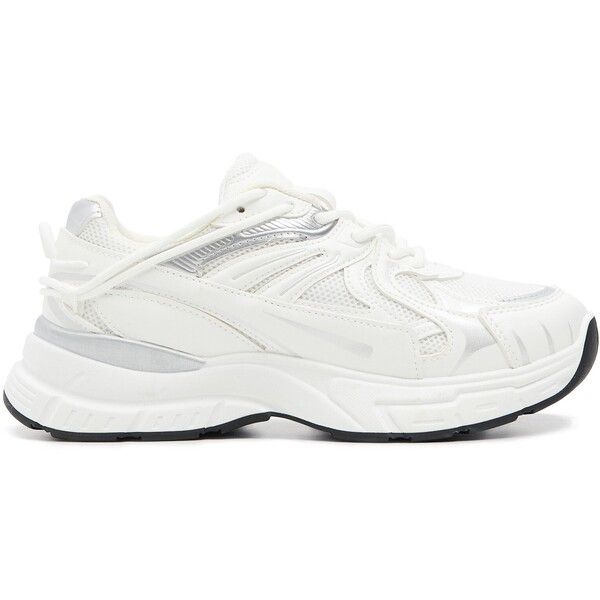 Cropp Białe sportowe sneakersy ze srebrnymi detalami 9902U-SLV