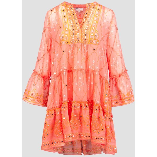 Sukienka Juliet Dunn Mosaic Flared Sleeve Dress JD6086-coral JD6086-coral