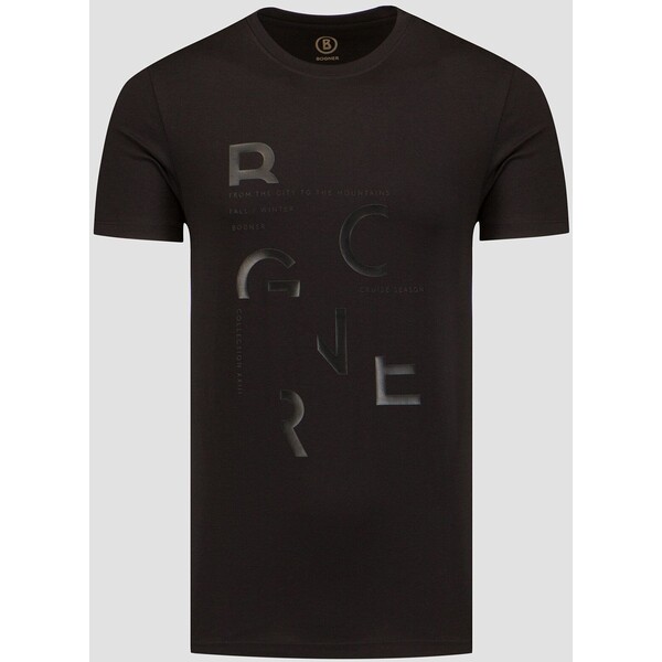 T-shirt męski BOGNER Roc Czarny 58506604-black 58506604-black