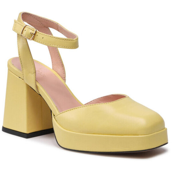 Simple Sandały SL-39-01-000021 Żółty
