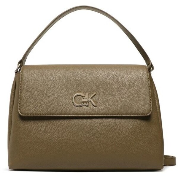 Calvin Klein Torebka Re-Lock Tote W/Flap Pbl K60K610178 Khaki