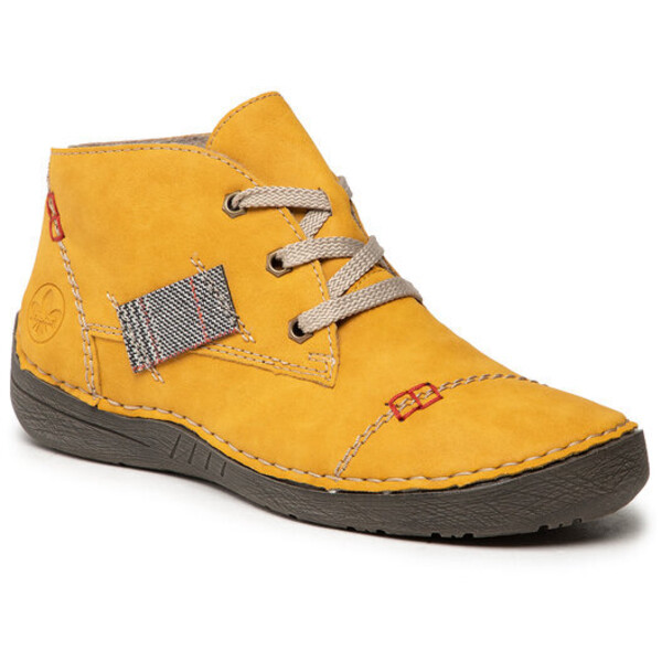 Rieker Botki 52543-69 Żółty