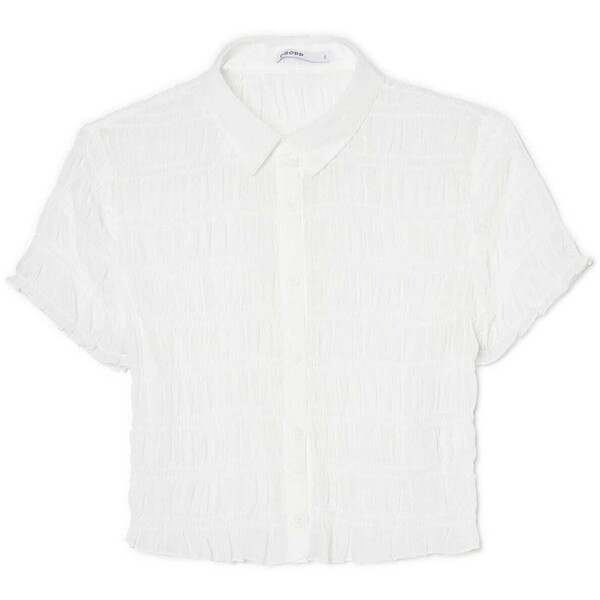 Cropp Biała koszula z marszczeniem 1953S-00X