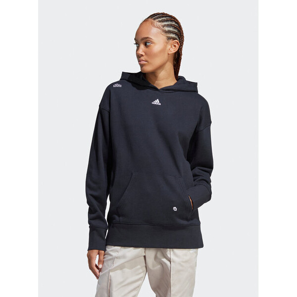 adidas Bluza Relaxed Hoodie with Healing Crystals-Inspired Graphics IC0803 Czarny Loose Fit