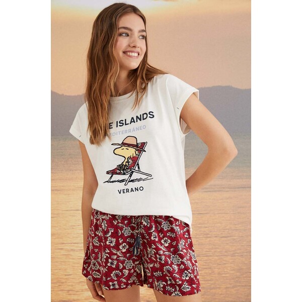 women'secret t-shirt piżamowy bawełniany Mix & Match 3276557