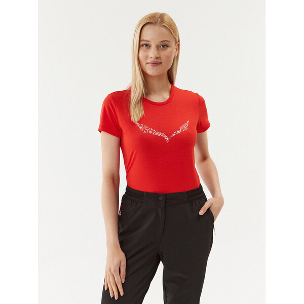 Salewa T-Shirt 027019 Czerwony Regular Fit